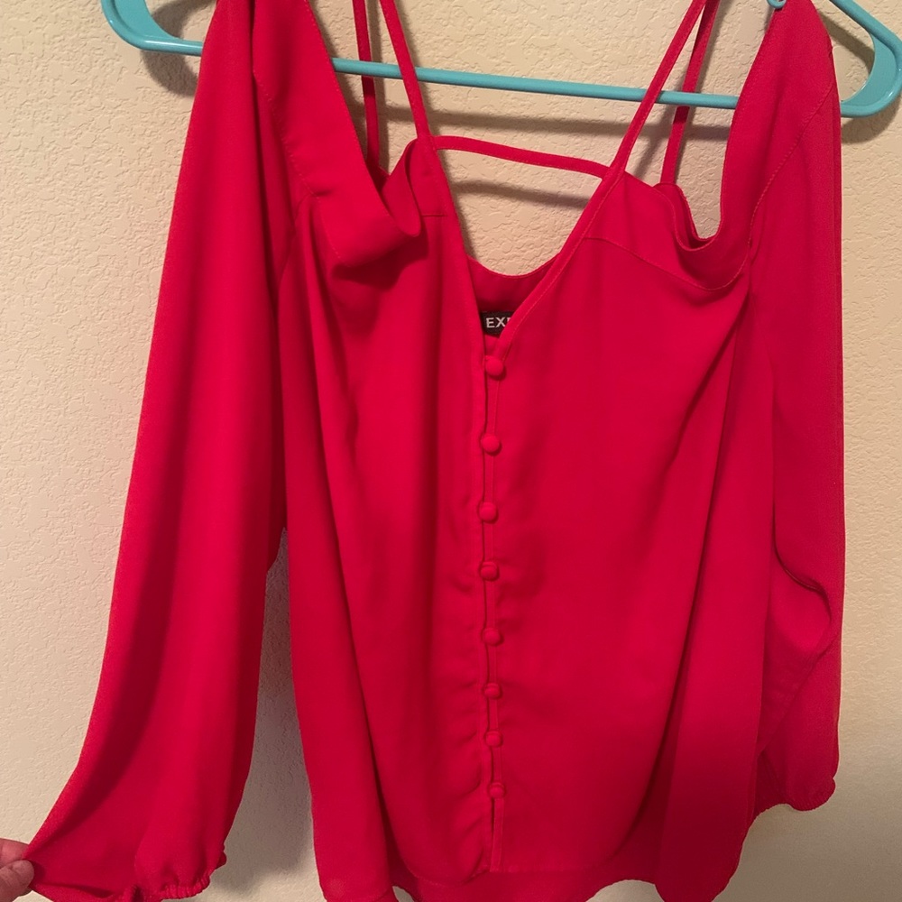 Express Cold-Shoulder Strappy Top